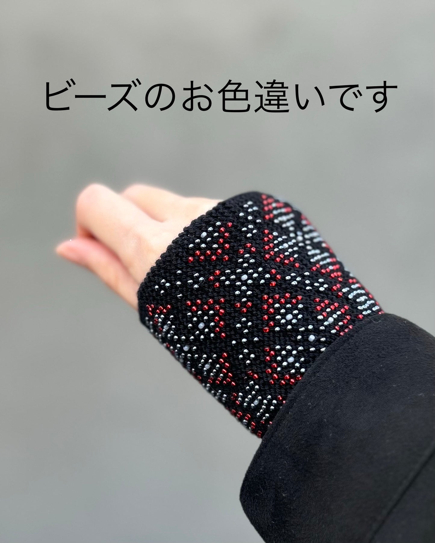 《11月末〜12月お届け》Ingrida. ブラックにクリアブルーとパールグレービーズが華やか/ダイヤのリエシネス