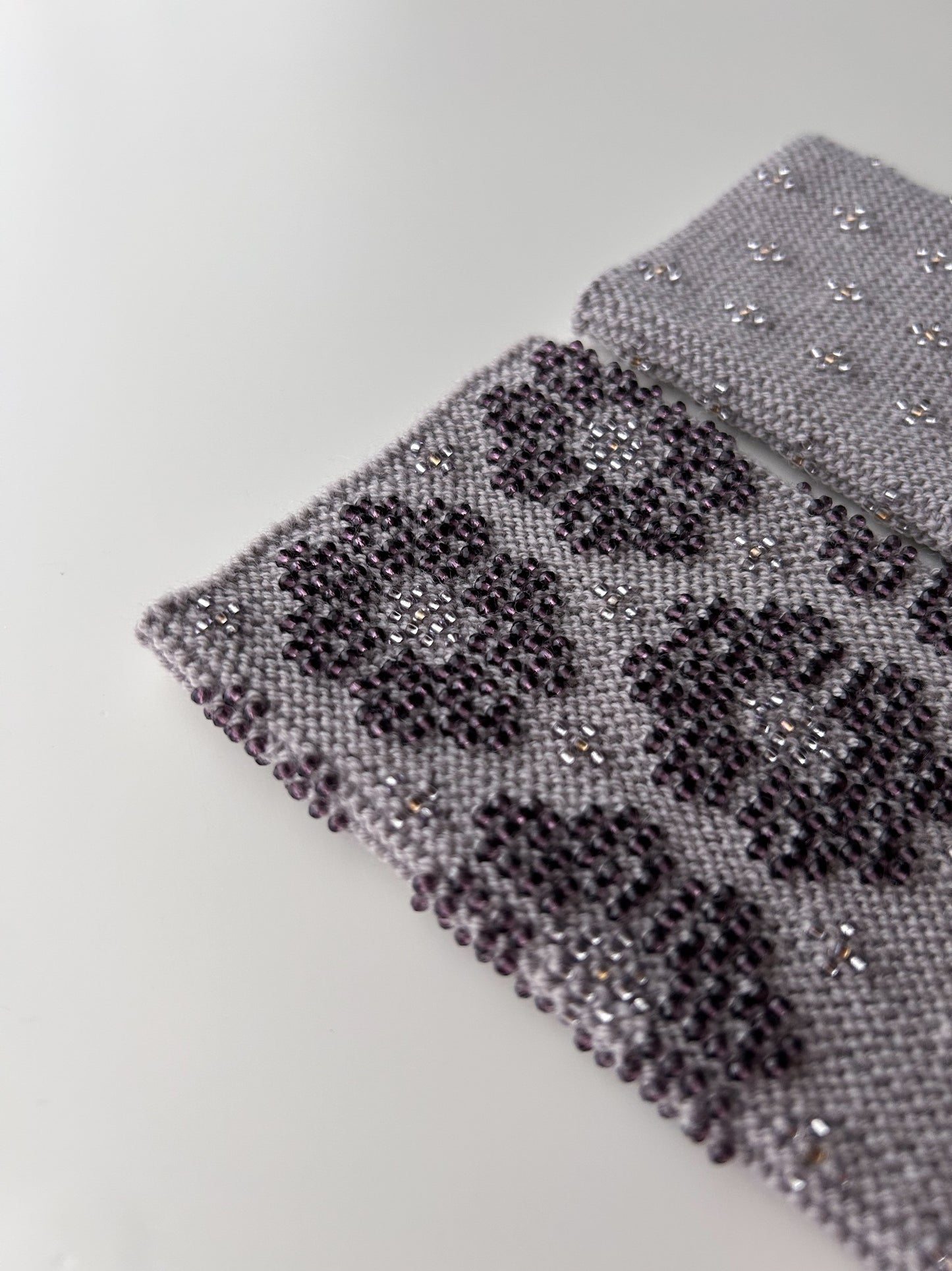 上下2way！ 【即納】サウレリア｜ウォームグレー｜クリスタル入り手編みリストウォーマー