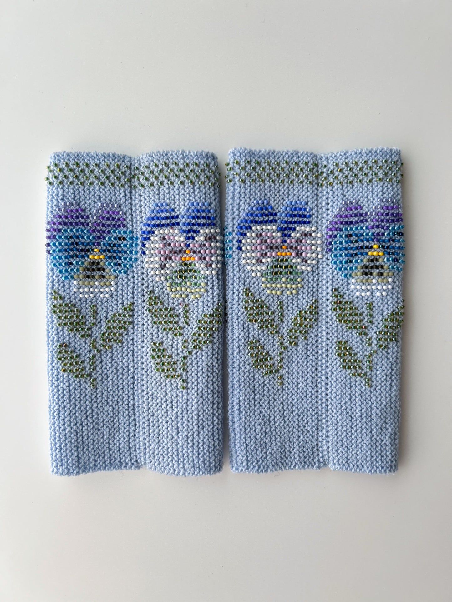 【即納】エターナルパンジー｜全3色｜手編みリストウォーマー