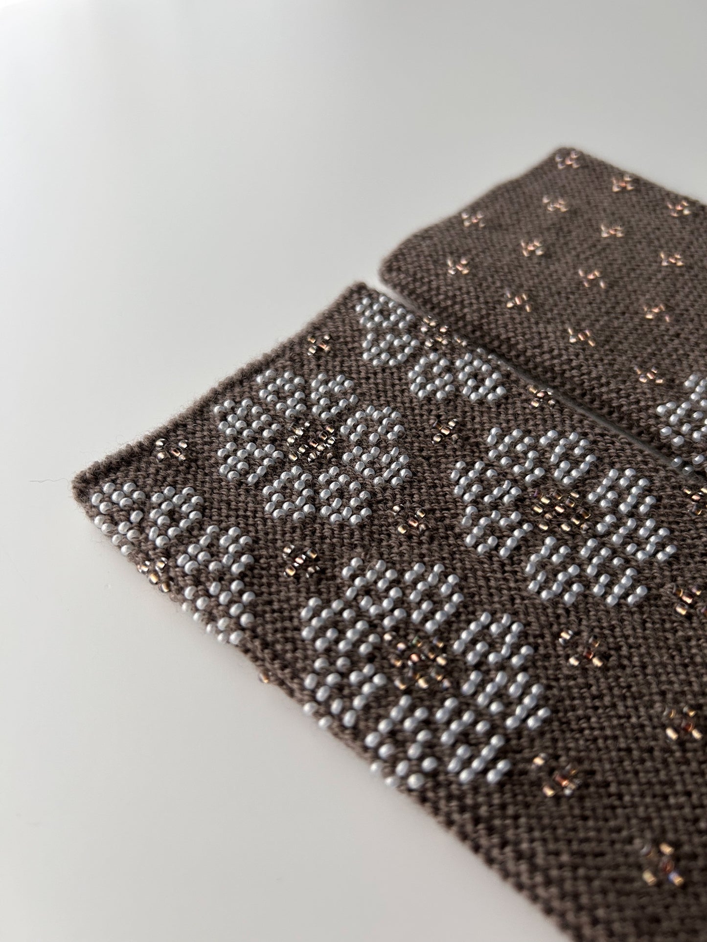 上下2way！【即納】サウレリア｜モカブラウン｜手編みリストウォーマー