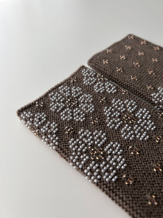 上下2way！【即納】サウレリア｜モカブラウン｜手編みリストウォーマー