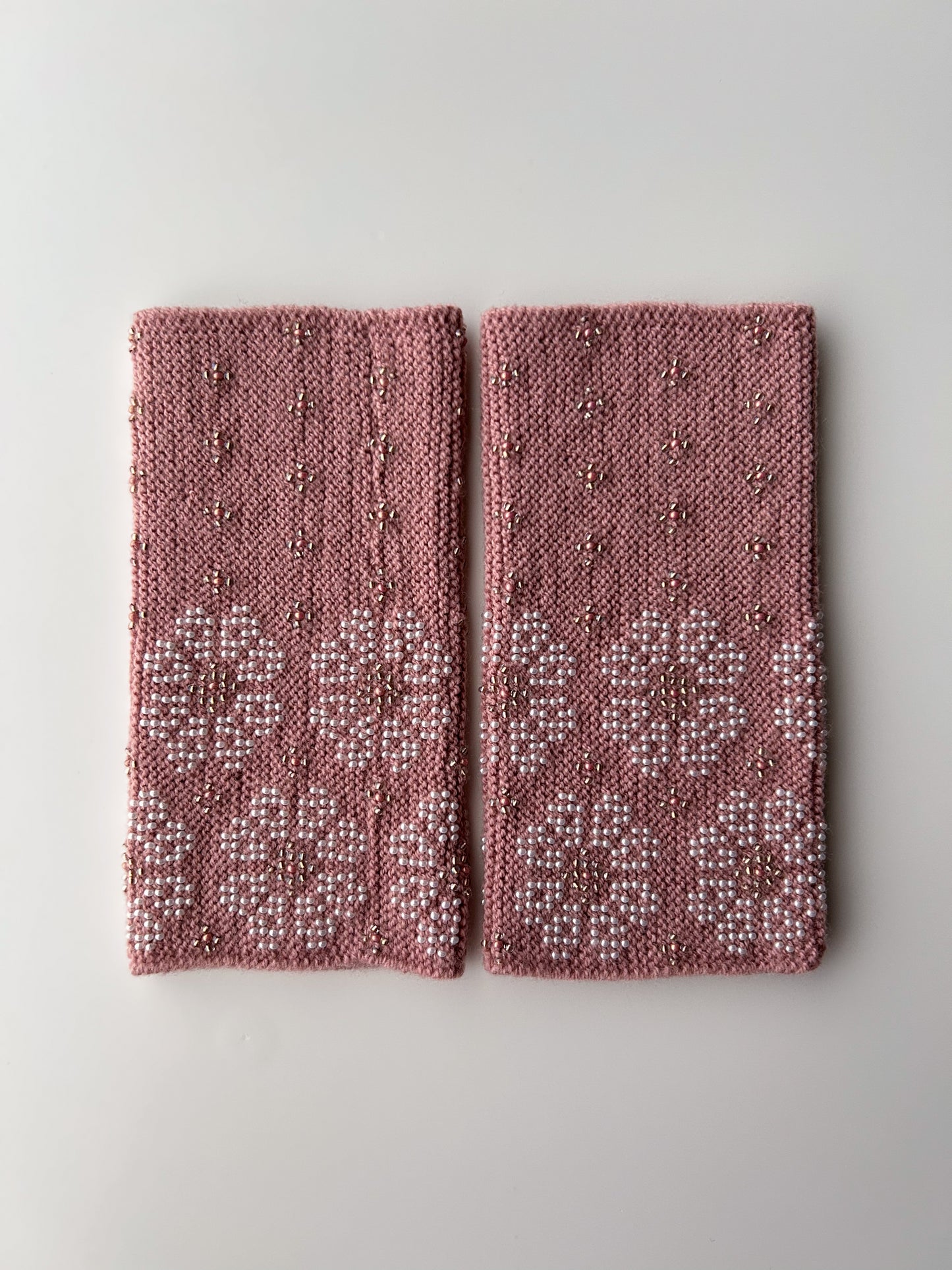 上下2way！【即納】サウレリア｜クラシックローズ｜手編みリストウォーマー