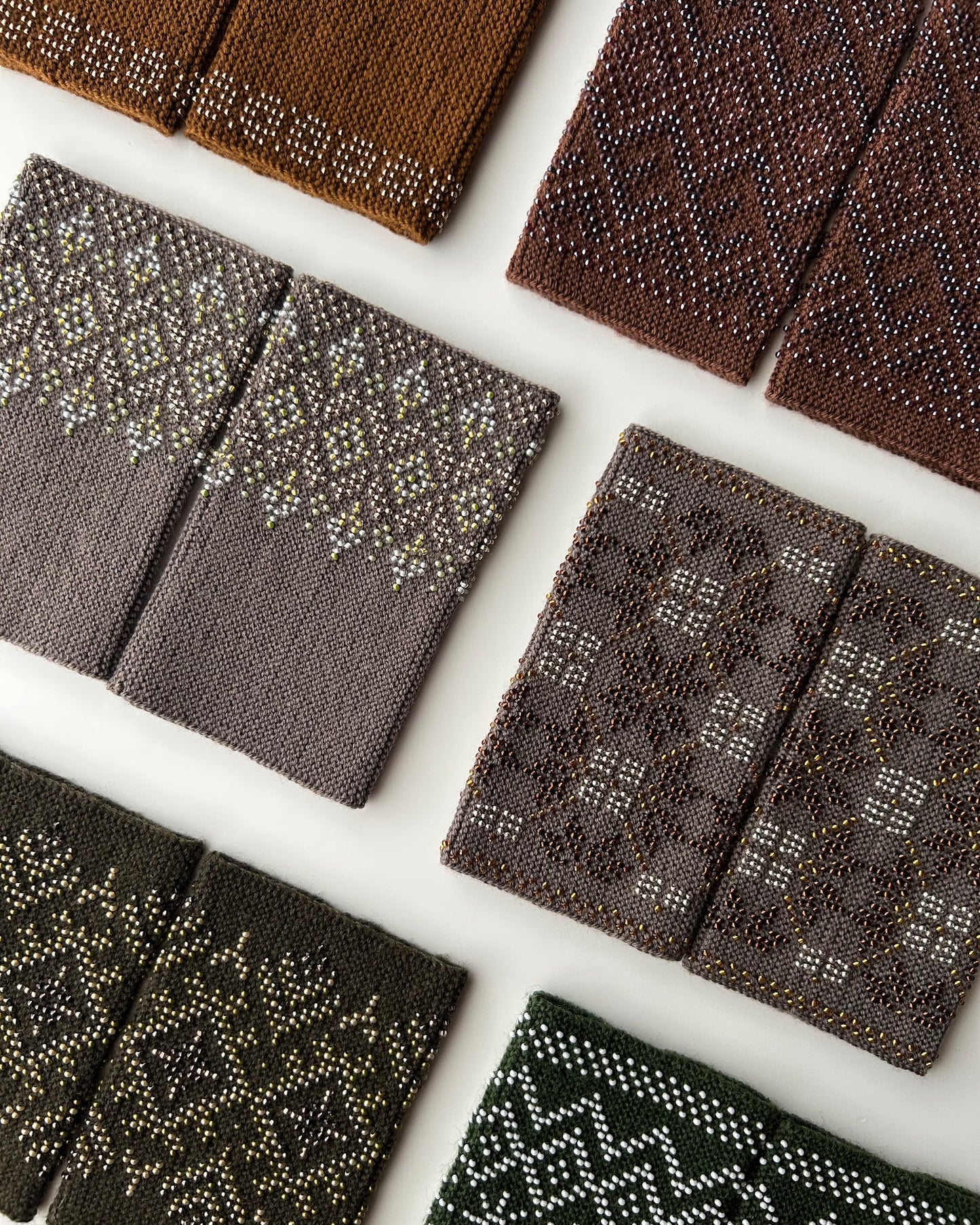 【即納】ヴィーナスガーデン｜モカブラウン｜手編みリストウォーマー